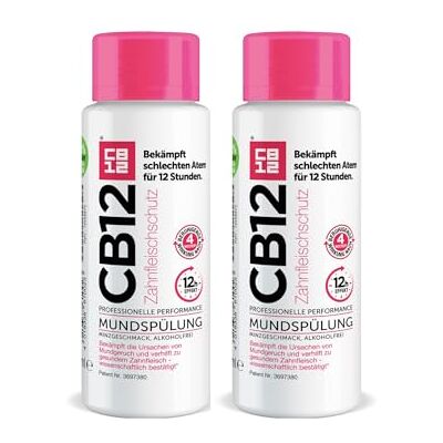 CB12 Zahnfleischschutz Mundspülung x 2: Mundgeruch bekämpfen und Zahnfleisch schützen – neue patentierte Formulierung – 500 ml x 2 CB12 Zahnfleischschutz Mundspülung x 2: Mundgeruch bekämpfen und Zahnfleisch schützen – neue patentierte Formulierung – 500 ml x 2
