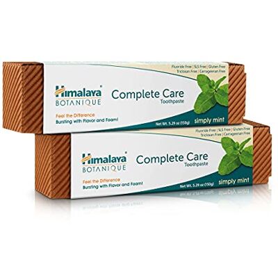 Himalaya Botanique Simply Mint Complete Care Toothpaste Refreshing Mint Flavor Strong Teeth Gives Healthy Gums & Fresh Breath -150g (Pack of 2) Himalaya Botanique Simply Mint Complete Care Toothpaste Refreshing Mint Flavor Strong Teeth Gives Healthy Gums & Fresh Breath -150g (Pack of 2)