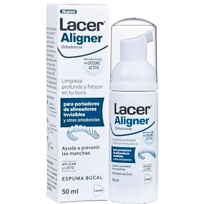 Lacer Aligner Tiefenreinigungsschaum für unsichtbare Aligner und andere Kieferorthopädie, 50 ml, entfernt Plaque und Gerüche, tägliche Hygiene, hält Aligner sauber und transparent Lacer Aligner Tiefenreinigungsschaum für unsichtbare Aligner und andere Kieferorthopädie, 50 ml, entfernt Plaque und Gerüche, tägliche Hygiene, hält Aligner sauber und transparent