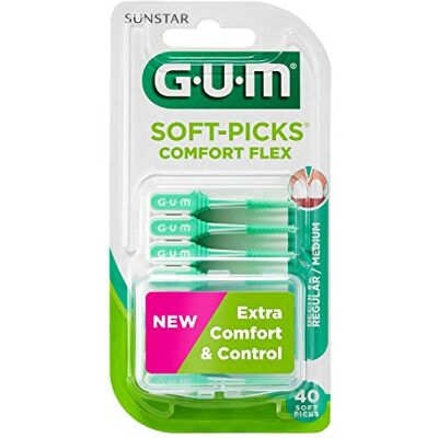 GUM Soft-Picks Comfort Flex regular 40er Packung, 3er Pack (3 x 40 Stück) GUM Soft-Picks Comfort Flex regular 40er Packung, 3er Pack (3 x 40 Stück)