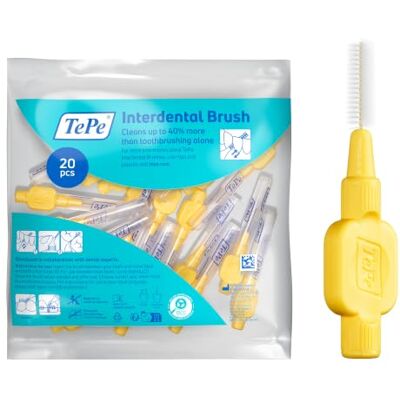 TePe Interdentalbürste, Extra Soft, Gelb, 0,7 mm/ISO-Größe 4, 20 Stk. TePe Interdentalbürste, Extra Soft, Gelb, 0,7 mm/ISO-Größe 4, 20 Stk.