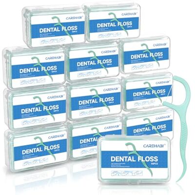 Carehabi Zahnseide Sticks Minze 600 Stk Dental Floss Mint Zahnreiniger Zwischenräume Zahnseidestick Zahnseide Zahnstocher mit Geschmack Mint Carehabi Zahnseide Sticks Minze 600 Stk Dental Floss Mint Zahnreiniger Zwischenräume Zahnseidestick Zahnseide Zahnstocher mit Geschmack Mint