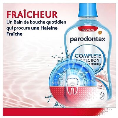 Parodontax Tägliches Mundwasser Complete Protection – 8 Vorteile für gesundes Zahnfleisch & starke Zähne – bekämpft Plaquebakterien – 0% Alkohol – frische Minze – 2 x 500 ml Parodontax Tägliches Mundwasser Complete Protection – 8 Vorteile für gesundes Zahnfleisch & starke Zähne – bekämpft Plaquebakterien – 0% Alkohol – frische Minze – 2 x 500 ml