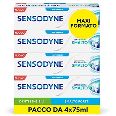 Sensodyne Sensitivity Zahnpasta & Whitening Nagellack, für empfindliche Zähne, starker Nagellack, Aufhellungseffekt*, frischer Minzgeschmack, Maxi-Format 4 x 75 ml Sensodyne Sensitivity Zahnpasta & Whitening Nagellack, für empfindliche Zähne, starker Nagellack, Aufhellungseffekt*, frischer Minzgeschmack, Maxi-Format 4 x 75 ml