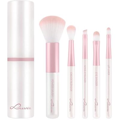 Luvia Cosmetics Make-up Pinselset 6-teilig 5 vegane Schminkpinsel + Aluminium-Pinselcase Für Puder, Lidschatten, Eyeliner & Lippen Kompaktes Reise-Set Candy Rosa/Perlmutt LUVIA Luvia Cosmetics Make-up Pinselset 6-teilig 5 vegane Schminkpinsel + Aluminium-Pinselcase Für Puder, Lidschatten, Eyeliner & Lippen Kompaktes Reise-Set Candy Rosa/Perlmutt LUVIA