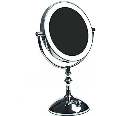 HIMRY Slim LED Stand KosmetikSpiegel 8 Zoll 7X Vergrößerung, Stufenlos einstellbare Helligkeit, Stand Tischspiegel beleuchtet, Make-Up Rasieren Badezimmer Spiegel, Normal+7Fach Zoom, KXD3136N-7x HIMRY Slim LED Stand KosmetikSpiegel 8 Zoll 7X Vergrößerung, Stufenlos einstellbare Helligkeit, Stand Tischspiegel beleuchtet, Make-Up Rasieren Badezimmer Spiegel, Normal+7Fach Zoom, KXD3136N-7x