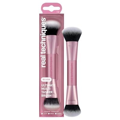 REAL TECHNIQUES Ultimative Multi Tasker Pinsel, Dual-Ended Makeup Brush for Foundation, Blush Bronzer & Puder, Precision Sculpting & Blending, UltraPlush Borsten, Grausamkeitsfrei, 1 Count REAL TECHNIQUES Ultimative Multi Tasker Pinsel, Dual-Ended Makeup Brush for Foundation, Blush Bronzer & Puder, Precision Sculpting & Blending, UltraPlush Borsten, Grausamkeitsfrei, 1 Count