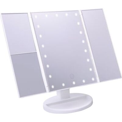 Jocca Faltbarer Make-up-Spiegel mit LED-Licht 1X / 2X / 3X Vergrößerung Einstellbare Beleuchtung 180° drehbar USB oder Batterien Schminkspiegel mit Vergrößerung Jocca Faltbarer Make-up-Spiegel mit LED-Licht 1X / 2X / 3X Vergrößerung Einstellbare Beleuchtung 180° drehbar USB oder Batterien Schminkspiegel mit Vergrößerung