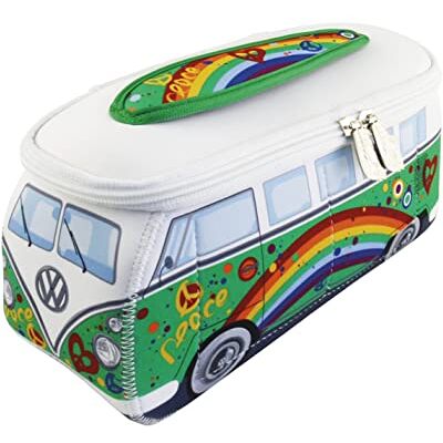 BRISA VW Collection T1 Bulli Bus Kulturbeutel Kosmetiktasche Volkswagen Universaltasche Waschbeutel, Wasserabweisend Aufhänghaken 4 Netzfächer Reisen Bad, Neopren, Hippie/Grün Groß BRISA VW Collection T1 Bulli Bus Kulturbeutel Kosmetiktasche Volkswagen Universaltasche Waschbeutel, Wasserabweisend Aufhänghaken 4 Netzfächer Reisen Bad, Neopren, Hippie/Grün Groß