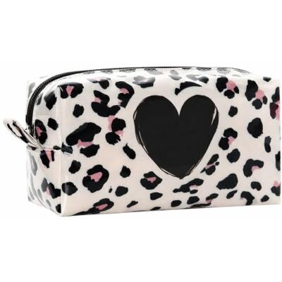 Generic Glänzende wasserdichte Make-up-Tasche aus PVC mit Herzmuster (Stil 5) Große, wasserdichte Kosmetiktasche mit Herz-Leo-Muster in Retro-Chic, vielseitig nutzbar Generic Glänzende wasserdichte Make-up-Tasche aus PVC mit Herzmuster (Stil 5) Große, wasserdichte Kosmetiktasche mit Herz-Leo-Muster in Retro-Chic, vielseitig nutzbar