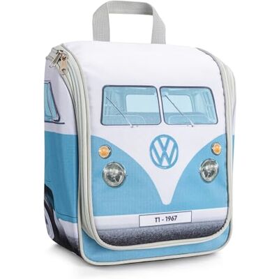 BRISA VW Collection T1 Bulli Bus Reise-Kulturbeutel zum Aufhängen Volkswagen Kulturtasche Kosmetiktasche Waschtasche, Hängehaken Netz-Innentaschen Wasserabweisend Retro Bad Hotel, Blau BRISA VW Collection T1 Bulli Bus Reise-Kulturbeutel zum Aufhängen Volkswagen Kulturtasche Kosmetiktasche Waschtasche, Hängehaken Netz-Innentaschen Wasserabweisend Retro Bad Hotel, Blau