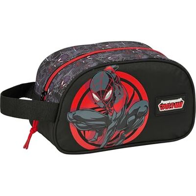 safta MILES MORALES Kulturbeutel für Kinder, mittelgroß, mit Griff, Kinder-Kulturbeutel, anpassbar an den Wagen, einfache Reinigung, bequem und vielseitig, Qualität und Widerstandsfähigkeit, 26 x 12 x 15 cm safta MILES MORALES Kulturbeutel für Kinder, mittelgroß, mit Griff, Kinder-Kulturbeutel, anpassbar an den Wagen, einfache Reinigung, bequem und vielseitig, Qualität und Widerstandsfähigkeit, 26 x 12 x 15 cm