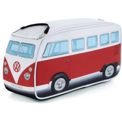 BRISA VW Collection T1 Bulli Bus Kulturbeutel Kosmetiktasche Volkswagen Kulturbeutel, Wasserabweisend, 2 Elastikfächer, Doppelreißverschluss, Reisen, 600D Polyester, Rot & Weiß BRISA VW Collection T1 Bulli Bus Kulturbeutel Kosmetiktasche Volkswagen Kulturbeutel, Wasserabweisend, 2 Elastikfächer, Doppelreißverschluss, Reisen, 600D Polyester, Rot & Weiß