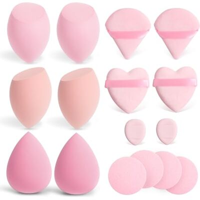 AiQInu 16 stück Make Up Schwamm Set, Makeup Sponge Set, Beauty Sponge für Flüssiges Foundation Puder, Foundation Puff Kosmetik Werkzeug AiQInu 16 stück Make Up Schwamm Set, Makeup Sponge Set, Beauty Sponge für Flüssiges Foundation Puder, Foundation Puff Kosmetik Werkzeug