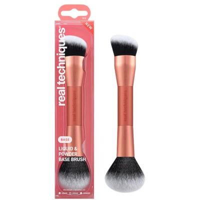REAL TECHNIQUES Liquid & Powder Base Brush, 1 Count REAL TECHNIQUES Liquid & Powder Base Brush, 1 Count