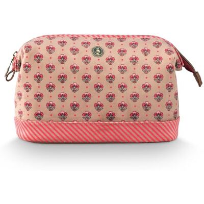 Pip Studio Cooper Cosmetic Purse Large Jaipur Flower Sand-Pink 26x12x18 Pip Studio Cooper Cosmetic Purse Large Jaipur Flower Sand-Pink 26x12x18