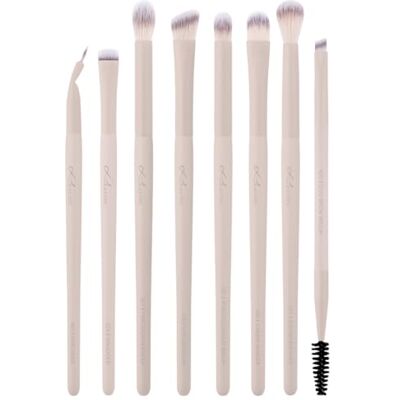 Luvia Cosmetics Lidschattenpinsel Set Augen Make-up Pinsel Vegane Schminkpinsel All Eye Want Blender Pinsel, Crease Pinsel, Eyeliner Pinsel, Augenbrauenbürste 9-teilig Nude Aura Luvia Luvia Cosmetics Lidschattenpinsel Set Augen Make-up Pinsel Vegane Schminkpinsel All Eye Want Blender Pinsel, Crease Pinsel, Eyeliner Pinsel, Augenbrauenbürste 9-teilig Nude Aura Luvia