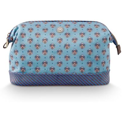 Pip Studio Cooper Cosmetic Purse Large Jaipur Flower Blue 26x12x18cm Pip Studio Cooper Cosmetic Purse Large Jaipur Flower Blue 26x12x18cm