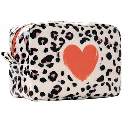 Generic Kosmetiktasche mit Herzmuster, wasserdicht, PVC, Reise-Make-up-Organizer Wasserdichte Make-up-Tasche mit Herz-Aufdruck, Reisekosmetik-Organizer, Leopard Pattern, Large Capacity (style2) Generic Kosmetiktasche mit Herzmuster, wasserdicht, PVC, Reise-Make-up-Organizer Wasserdichte Make-up-Tasche mit Herz-Aufdruck, Reisekosmetik-Organizer, Leopard Pattern, Large Capacity (style2)