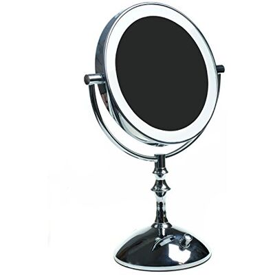 HIMRY ® Slim LED Stand KosmetikSpiegel 8 Zoll 7x Vergrößerung, Stufenlos einstellbare Helligkeit, Batteriebetrieben oder USB-Stecker oder mit EU-Stecker, beleuchtedte Standspiegel Kosmetikspiegel Tischspiegel, Make-Up, Rasieren, Badezimmer Spiegel, Spiege HIMRY ® Slim LED Stand KosmetikSpiegel 8 Zoll 7x Vergrößerung, Stufenlos einstellbare Helligkeit, Batteriebetrieben oder USB-Stecker oder mit EU-Stecker, beleuchtedte Standspiegel Kosmetikspiegel Tischspiegel, Make-Up, Rasieren, Badezimmer Spiegel, Spiege