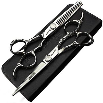 SHARONDS High Class Haarschere 6/7inch Professionelle Schere für Haar Verdünnung Set (6 Zoll 2PC) SHARONDS High Class Haarschere 6/7inch Professionelle Schere für Haar Verdünnung Set (6 Zoll 2PC)