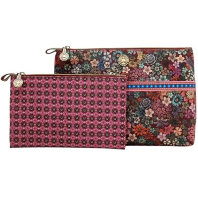 Pip Studio Cosmetic Bag Combi Tutti i Fiori Pink 26x18x7.5cm/22x13x1cm Pip Studio Cosmetic Bag Combi Tutti i Fiori Pink 26x18x7.5cm/22x13x1cm