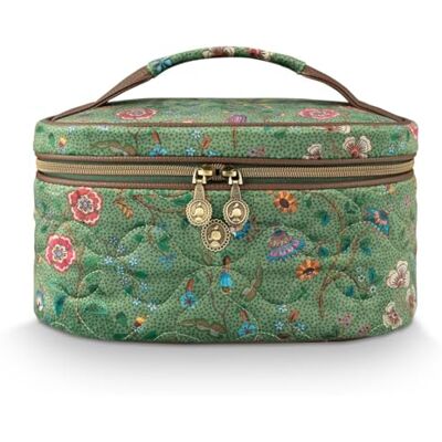 Pip Studio Cleo Beauty Case Flora Bangelore Green 26x16x16cm Pip Studio Cleo Beauty Case Flora Bangelore Green 26x16x16cm