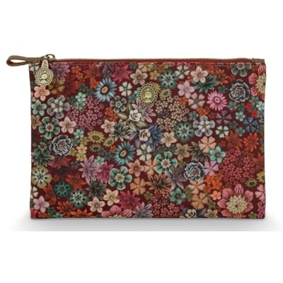 Pip Studio Charly Cosmetic Flat Pouch Medium Tutti i Fiori Pink 24x15.5 Pip Studio Charly Cosmetic Flat Pouch Medium Tutti i Fiori Pink 24x15.5