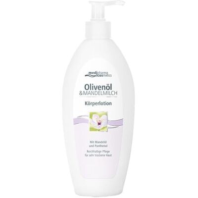 Medipharma Cosmetics Olivenöl und Mandelmilch 500 ml Mit Mandelöl & Panthenol, Reichhaltige Körperlotion für sehr trockene Haut Medipharma Cosmetics Olivenöl und Mandelmilch 500 ml Mit Mandelöl & Panthenol, Reichhaltige Körperlotion für sehr trockene Haut