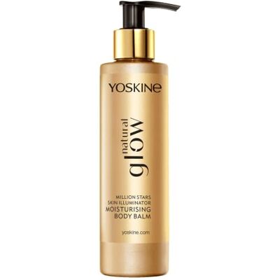 Yoskine Natural Glow Schimmernder Körperbalsam mit Sheabutter, Mandelöl und natürlichen Glow-Partikeln, feuchtigkeitsspendende Pflege, 195 ml Yoskine Natural Glow Schimmernder Körperbalsam mit Sheabutter, Mandelöl und natürlichen Glow-Partikeln, feuchtigkeitsspendende Pflege, 195 ml