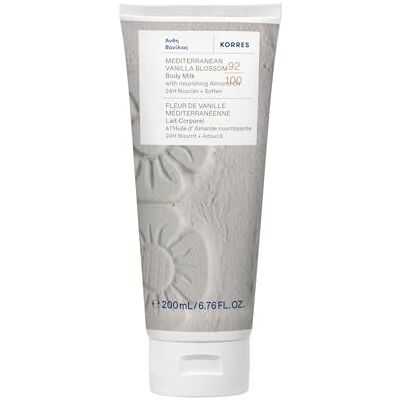 KORRES MEDITERREANIAN VANILLA BLOSSOM Bodymilk mit pflegendem Mandelöl, mit warmen Vanille & Blütenduft,für 24h Pflege+Geschmeidigkeit, vegan, silikon- und parabenfrei, 200 ml KORRES MEDITERREANIAN VANILLA BLOSSOM Bodymilk mit pflegendem Mandelöl, mit warmen Vanille & Blütenduft,für 24h Pflege+Geschmeidigkeit, vegan, silikon- und parabenfrei, 200 ml