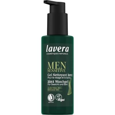 lavera Men Sensitive 2-in-1 Gesichtsreinigungsgel, 150 ml Vegane Naturkosmetik, feuchtigkeitsspendend, reinigt ohne auszutrocknen, angepasst an die Bedürfnisse der männlichen Haut lavera Men Sensitive 2-in-1 Gesichtsreinigungsgel, 150 ml Vegane Naturkosmetik, feuchtigkeitsspendend, reinigt ohne auszutrocknen, angepasst an die Bedürfnisse der männlichen Haut