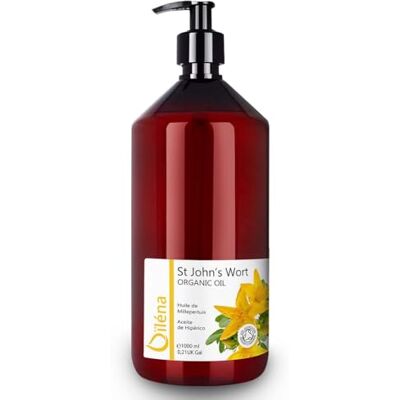 Oïléna Hypericumöl Johanniskrautöl 1000ml Unterstützt Hautpflege und Wundheilung Ideal für Akne und Narbenverbesserung Beruhigt gereizte Haut Bio und Zertifiziert Oïléna Hypericumöl Johanniskrautöl 1000ml Unterstützt Hautpflege und Wundheilung Ideal für Akne und Narbenverbesserung Beruhigt gereizte Haut Bio und Zertifiziert