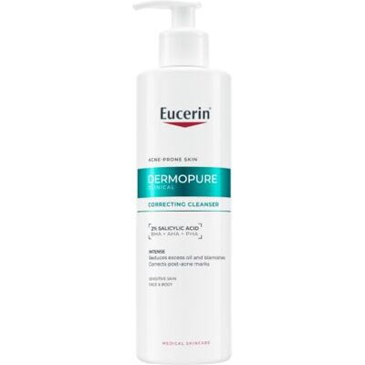 Eucerin DermoPure Clinical Concealer Gel (400 ml), Gesichts- und Körperreiniger gegen Flecken, Unreinheiten und Glanz mit Salicylsäure, für zu Akne neigende Haut Eucerin DermoPure Clinical Concealer Gel (400 ml), Gesichts- und Körperreiniger gegen Flecken, Unreinheiten und Glanz mit Salicylsäure, für zu Akne neigende Haut
