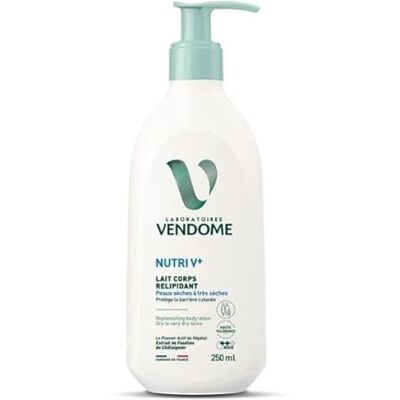 Laboratoires Vendôme NUTRI V+ – rückfettende Körpermilch – Feuchtigkeit 24 Stunden – beugt Austrocknung vor und schützt die Hautbarriere – angereichert mit Sheabutter – trockene bis sehr trockene Haut Laboratoires Vendôme NUTRI V+ – rückfettende Körpermilch – Feuchtigkeit 24 Stunden – beugt Austrocknung vor und schützt die Hautbarriere – angereichert mit Sheabutter – trockene bis sehr trockene Haut