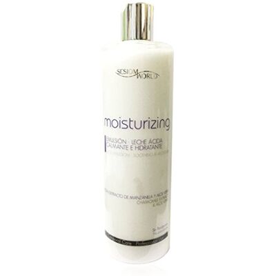 sesioMWorld Emulsion, beruhigende Säuremilch, Moisturizing, Kamille und Aloe Vera, ohne Parabene, 500 ml, 1er Pack (1 x 530 g) sesioMWorld Emulsion, beruhigende Säuremilch, Moisturizing, Kamille und Aloe Vera, ohne Parabene, 500 ml, 1er Pack (1 x 530 g)