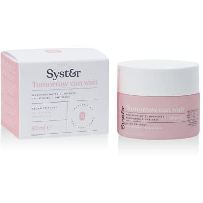 Syster Crememaske für Nachts, Feuchtigkeitsspendend, Pflegend, Energetisierend, Vegan, Made in Italy, Ohne Parabene, Ohne Silikone 50 ml Syster Crememaske für Nachts, Feuchtigkeitsspendend, Pflegend, Energetisierend, Vegan, Made in Italy, Ohne Parabene, Ohne Silikone 50 ml