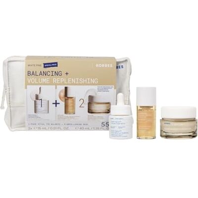 KORRES WHITE PINE Anti-Aging Pflege Wechseljahre – Expert Trio, ab 55, Vorteilsset mit Creme 40ml, Serum 15ml & SMART YOGHURT™ Serum 15ml für Festigkeit, Pflege und ein glatteres Hautbild KORRES WHITE PINE Anti-Aging Pflege Wechseljahre – Expert Trio, ab 55, Vorteilsset mit Creme 40ml, Serum 15ml & SMART YOGHURT™ Serum 15ml für Festigkeit, Pflege und ein glatteres Hautbild