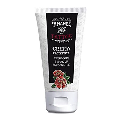 L'Amande – Tattoo-Creme mit LSF 20, Vitamin E und Hyaluronsäure, Tattoo-Creme mit Sheabutter und Jojobaöl zur Tattoo-Heilung – Feuchtigkeitsspendende Körpercreme für Männer und Frauen 75 ml L'Amande – Tattoo-Creme mit LSF 20, Vitamin E und Hyaluronsäure, Tattoo-Creme mit Sheabutter und Jojobaöl zur Tattoo-Heilung – Feuchtigkeitsspendende Körpercreme für Männer und Frauen 75 ml