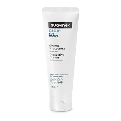 SUAVINEX , CICA Reparierende Handcreme, nährt und schützt, trockene und brüchige Haut, geeignet für empfindliche und atopische Haut, parfümfrei, getestet, 96% Inhaltsstoffe natürlichen Ursprung, 75 ml SUAVINEX , CICA Reparierende Handcreme, nährt und schützt, trockene und brüchige Haut, geeignet für empfindliche und atopische Haut, parfümfrei, getestet, 96% Inhaltsstoffe natürlichen Ursprung, 75 ml