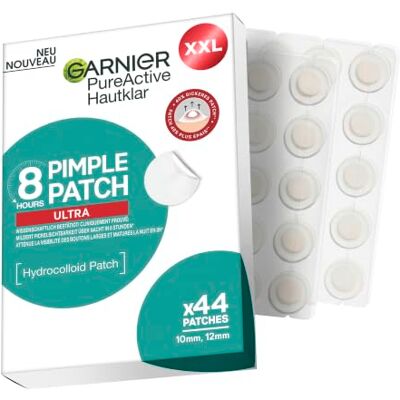 Garnier PureActive Hautklar Pimple Patch Ultra XXL Pack, Hydrocolloid Anti-Pickel Patches, Mildert & flacht Pickel in 8 Stunden ab, 44 Stück Garnier PureActive Hautklar Pimple Patch Ultra XXL Pack, Hydrocolloid Anti-Pickel Patches, Mildert & flacht Pickel in 8 Stunden ab, 44 Stück