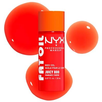 NYX PROFESSIONAL MAKEUP , Fat Oil Body Oil, Feuchtigkeitspflege mit intensivem Glanz mit Avocadoöl & Vitamin E, leichtes, glänzendes Finish, 24 Stunden Feuchtigkeit, vegane Formel, Juicy Boo, 20 ml NYX PROFESSIONAL MAKEUP , Fat Oil Body Oil, Feuchtigkeitspflege mit intensivem Glanz mit Avocadoöl & Vitamin E, leichtes, glänzendes Finish, 24 Stunden Feuchtigkeit, vegane Formel, Juicy Boo, 20 ml