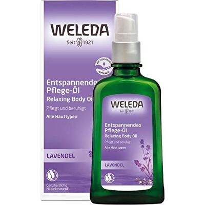 WELEDA Bio Lavendel Körperöl ätherisches Naturkosmetik Hautpflege Massageöl / Pflegeöl mit Lavendelöl, Mandelöl & Sesamöl zur Pflege und Entspannung mit angenehm beruhigendem Duft (vegan / 100ml) WELEDA Bio Lavendel Körperöl ätherisches Naturkosmetik Hautpflege Massageöl / Pflegeöl mit Lavendelöl, Mandelöl & Sesamöl zur Pflege und Entspannung mit angenehm beruhigendem Duft (vegan / 100ml)
