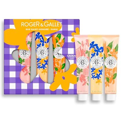 Roger&Gallet Handcreme Trio Geschenkset – Wohltuende Hand- und Nagelpflege (3x30ml) – Fleur de Figuier, Vanille Soleil & Néroli – Mit Sheabutter & Süßmandel – Muttertagsgeschenk Edition Roger&Gallet Handcreme Trio Geschenkset – Wohltuende Hand- und Nagelpflege (3x30ml) – Fleur de Figuier, Vanille Soleil & Néroli – Mit Sheabutter & Süßmandel – Muttertagsgeschenk Edition