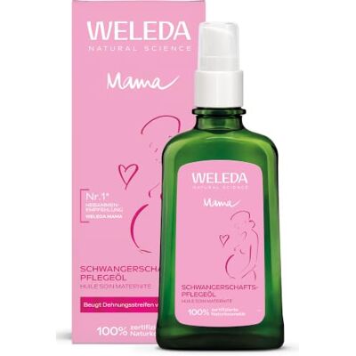 WELEDA Bio Mama Schwangerschaftsöl Naturkosmetik Babybauch Massageöl zur Dehnungsstreifen Vorbeugung. Hautpflege Schwangerschaft Narbenöl mit Jojobaöl verbessert die Hautelastizität (vegan, 100ml) WELEDA Bio Mama Schwangerschaftsöl Naturkosmetik Babybauch Massageöl zur Dehnungsstreifen Vorbeugung. Hautpflege Schwangerschaft Narbenöl mit Jojobaöl verbessert die Hautelastizität (vegan, 100ml)