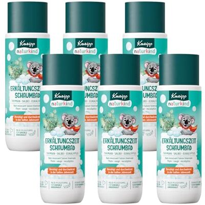 Kneipp Naturkind Erkältungszeit Schaumbad Multipack Thymian Salbei Eukalyptus Beruhigt und durchwärmt in der kalten Jahreszeit 6 x 200ml Kneipp Naturkind Erkältungszeit Schaumbad Multipack Thymian Salbei Eukalyptus Beruhigt und durchwärmt in der kalten Jahreszeit 6 x 200ml