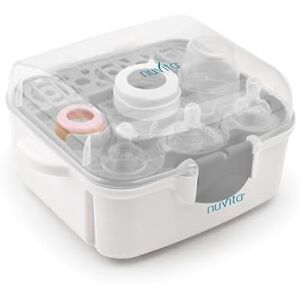 Nuvita 1085 Mikrowellen Sterilisator, Dampf-Sterilisator für bis zu 3 Babyflaschen, Schnuller und Zubehör, Desinfektionsgerät für Babyzubehör Nuvita 1085 Mikrowellen Sterilisator, Dampf-Sterilisator für bis zu 3 Babyflaschen, Schnuller und Zubehör, Desinfektionsgerät für Babyzubehör