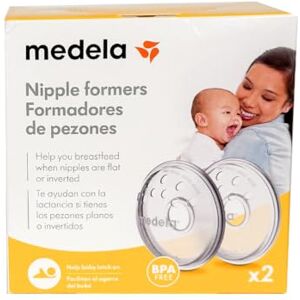 Medela Nipple Formers Shape inverted or flat nipples to prepare for breastfeeding, BPA free, one size fits all, pack of 2 Medela Nipple Formers Shape inverted or flat nipples to prepare for breastfeeding, BPA free, one size fits all, pack of 2