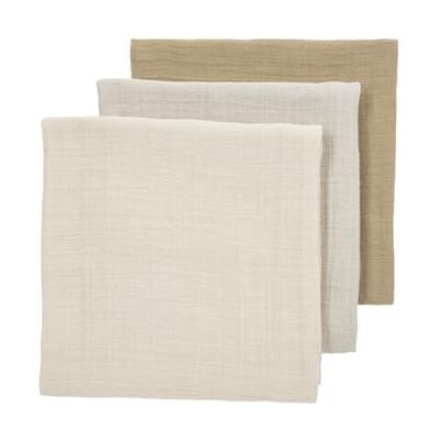 MEYCO Mullwindeln 3er Pack 70x70cm Musselin Spucktücher Soft Sand 100 % weiche Baumwolle Pre Washed Oeko Tex zertifiziert saugfähig, hautfreundlich & schnelltrocknend MEYCO Mullwindeln 3er Pack 70x70cm Musselin Spucktücher Soft Sand 100 % weiche Baumwolle Pre Washed Oeko Tex zertifiziert saugfähig, hautfreundlich & schnelltrocknend