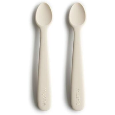 mushie 2er Set Babylöffel für Kinder BPA-freier Silikonlöffel Löffel Spülmaschinenfester Fütterlöffel Langlebiges Zubehör für Kleinkinder Ivory mushie 2er Set Babylöffel für Kinder BPA-freier Silikonlöffel Löffel Spülmaschinenfester Fütterlöffel Langlebiges Zubehör für Kleinkinder Ivory